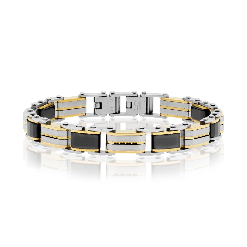 צמיד לגבר קרמי מועצב דגם Prestige Steel – תמונה 2