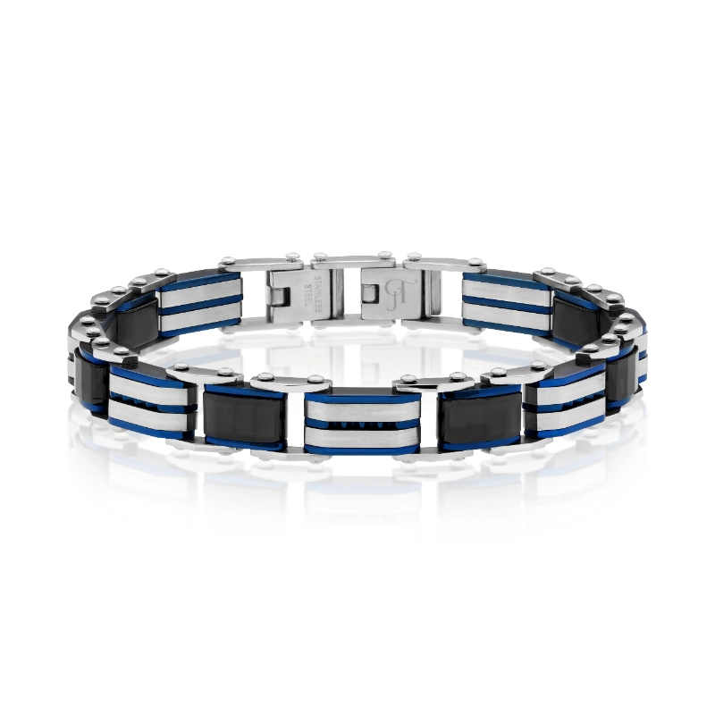 צמיד לגבר קרמי מועצב דגם Prestige Steel – תמונה 3